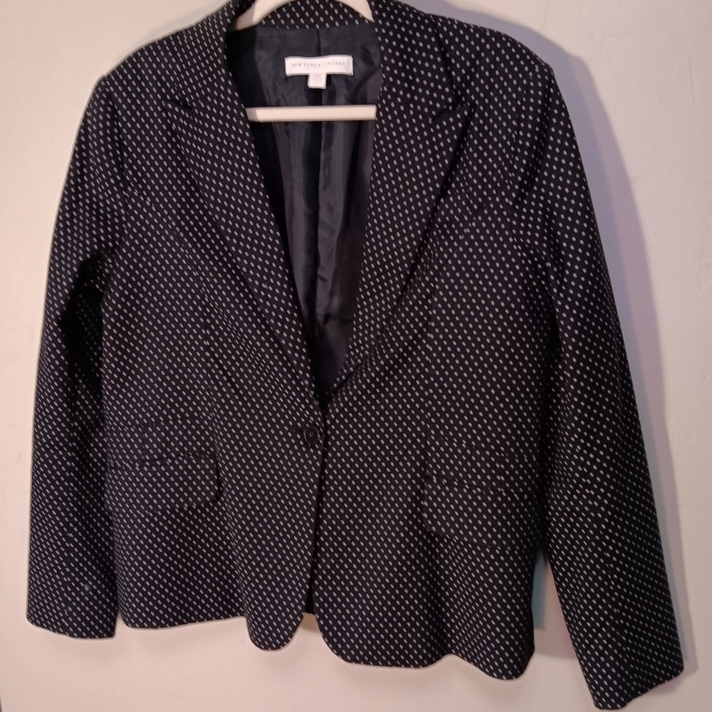 New York & Co. Polka dot jacket sz 14